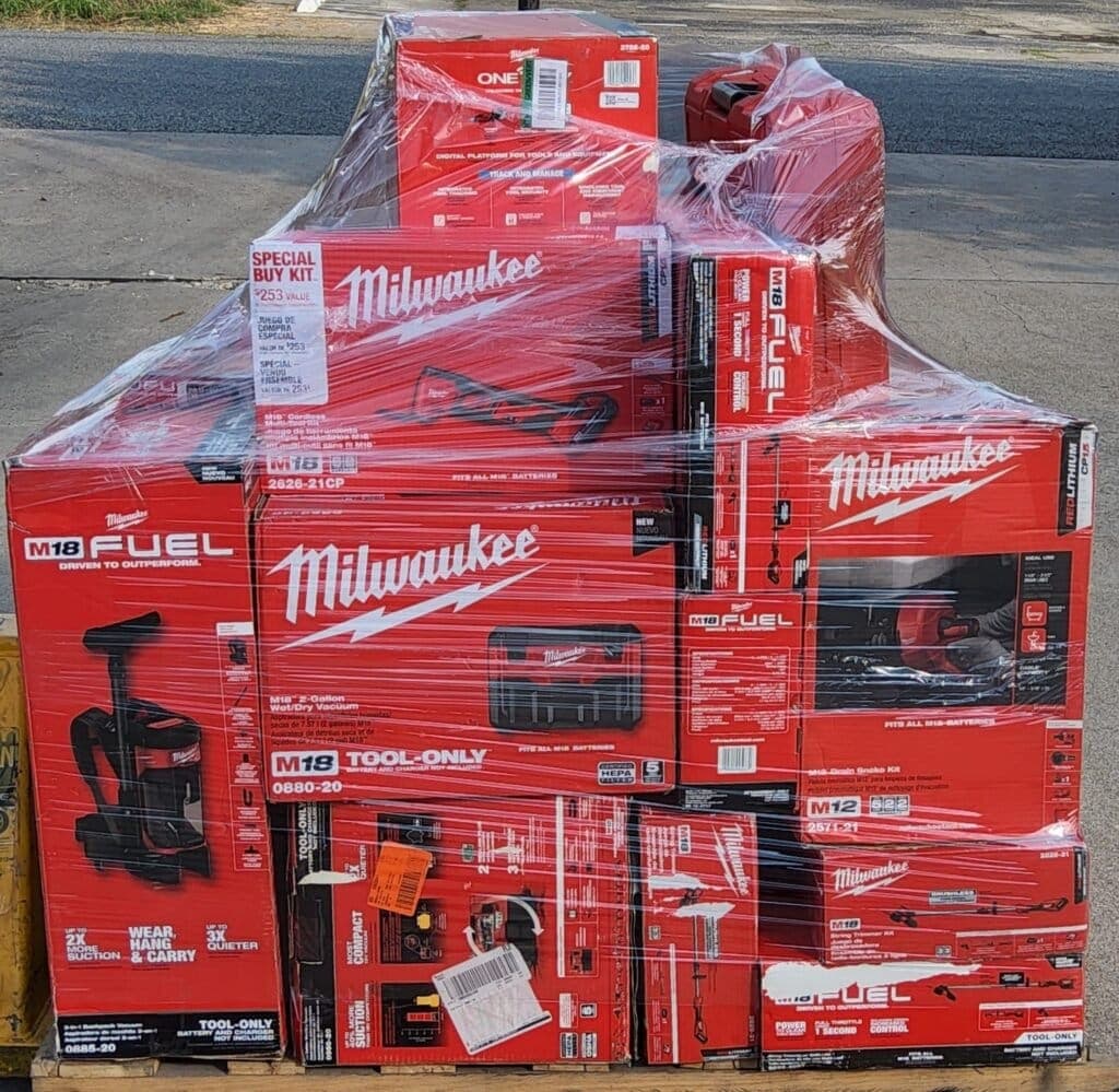 Palette de 35 à 40 outils DeWalt, Ryobi et Milwaukee — vue 12