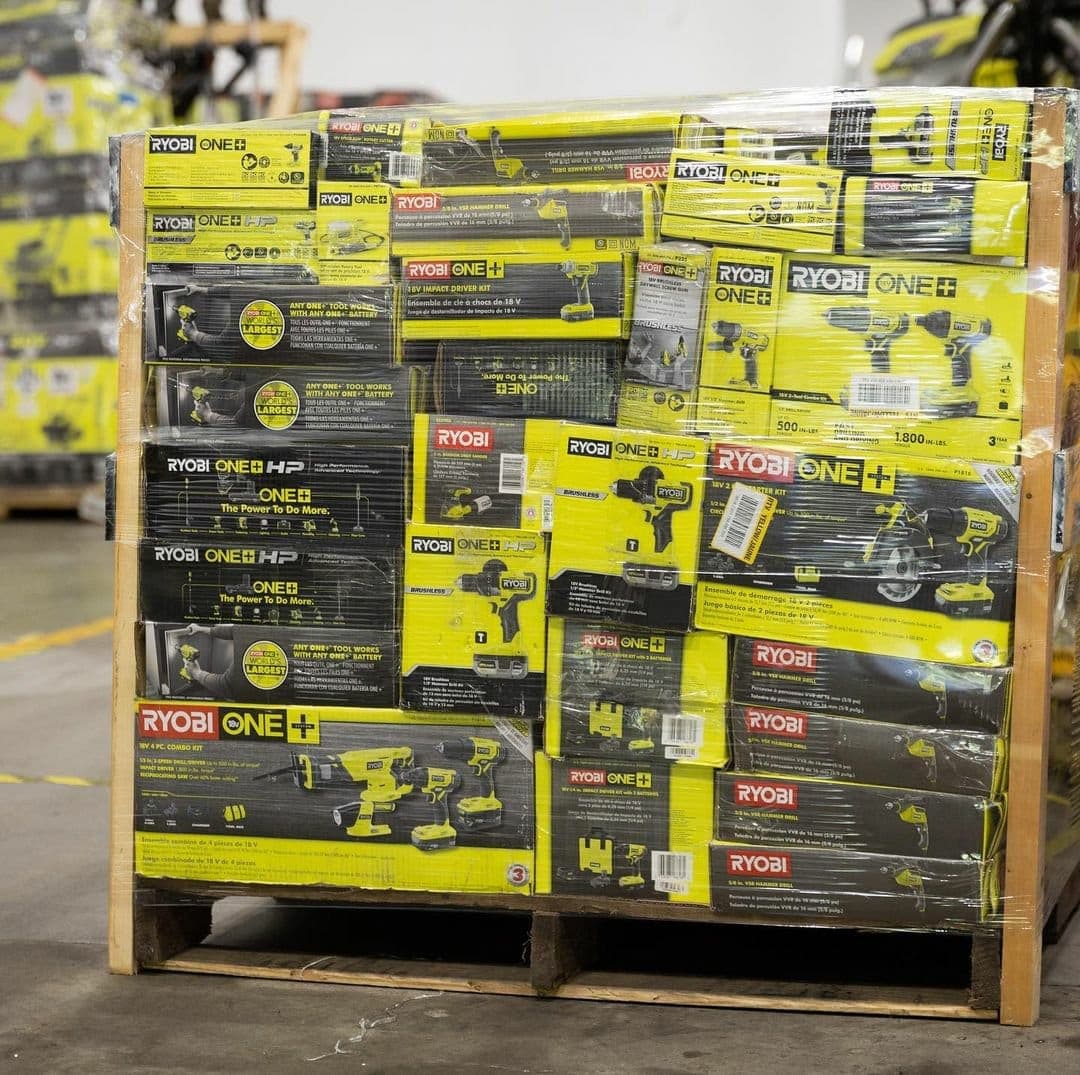 Palette de 35 à 40 outils DeWalt, Ryobi et Milwaukee — vue 3